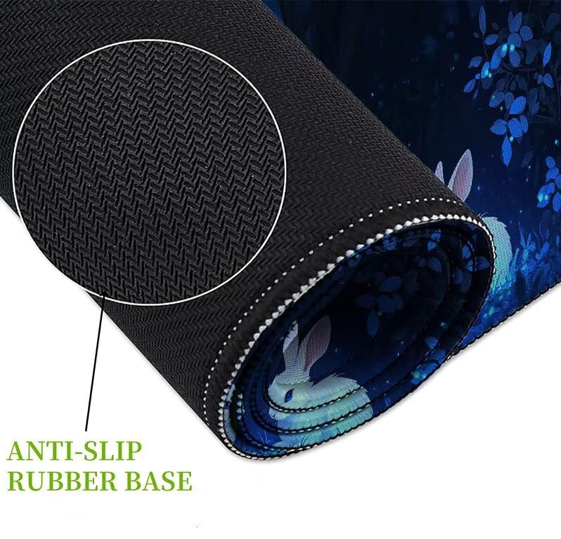 Desk mat lapin avec bords cousus pour protéger efficacement votre bureau - 5
