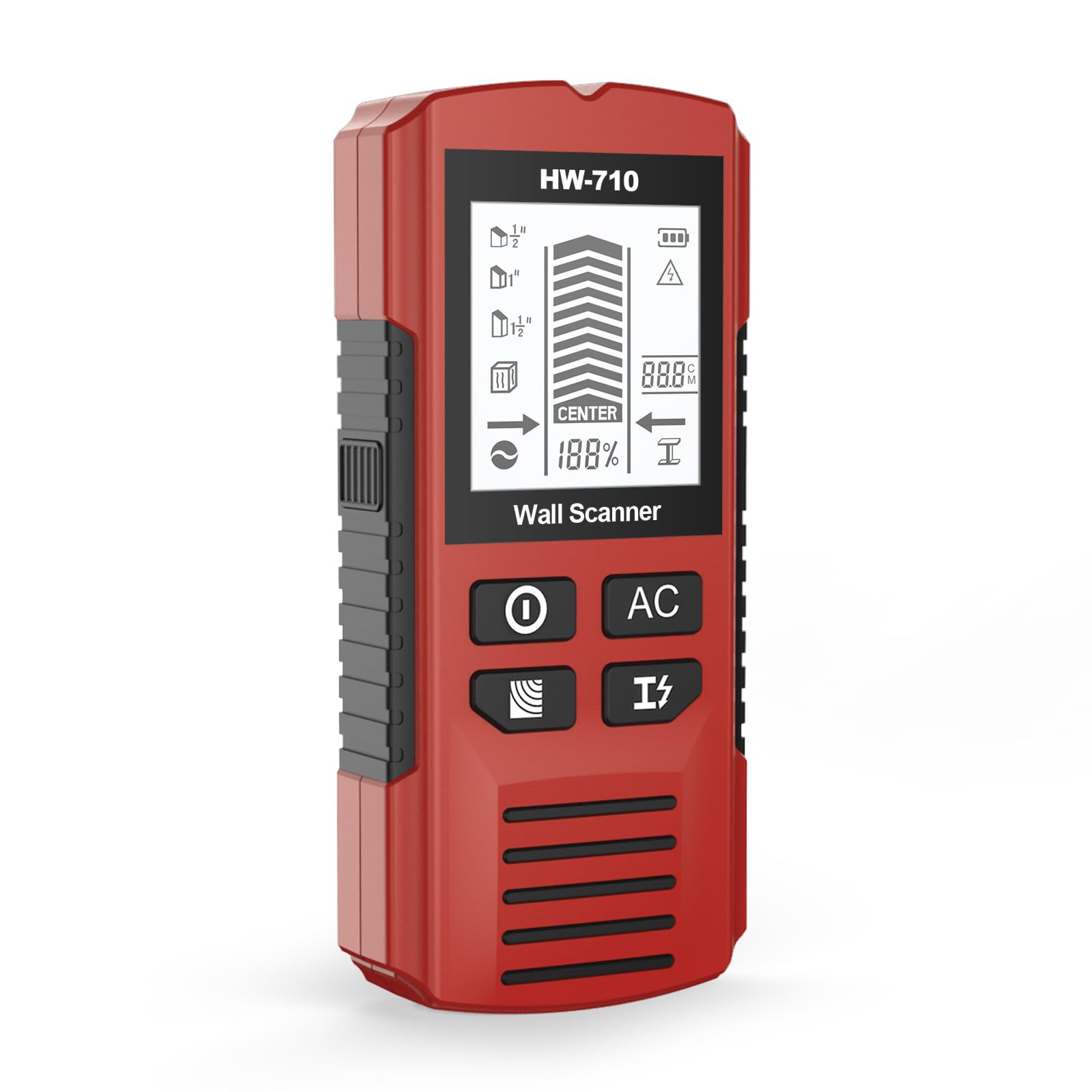 Detector de Pared 5 en 1, Escáner de Pared Multifuncional con Pantalla LCD y Advertencia de Sonido, Portable Detector Cables y Tuberias, Detector de Pared, Handheld Metal & Wall Detector para Líneas