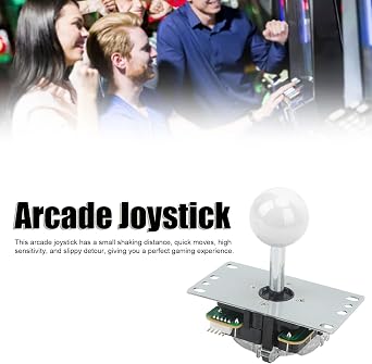 lihsong a rcade ジョイスティック ゲームパッド DIY ジョイスティック a rcade ゲーム ファイティングスティック 交換部品 ボール付きピン回路基板 ホワイト