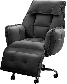 Comfortable Desk Chairs for Home Office, 90-180Wide Angle Recliner 360 Swivel Lift Recliner Chair W/Adjustable Foot Rest