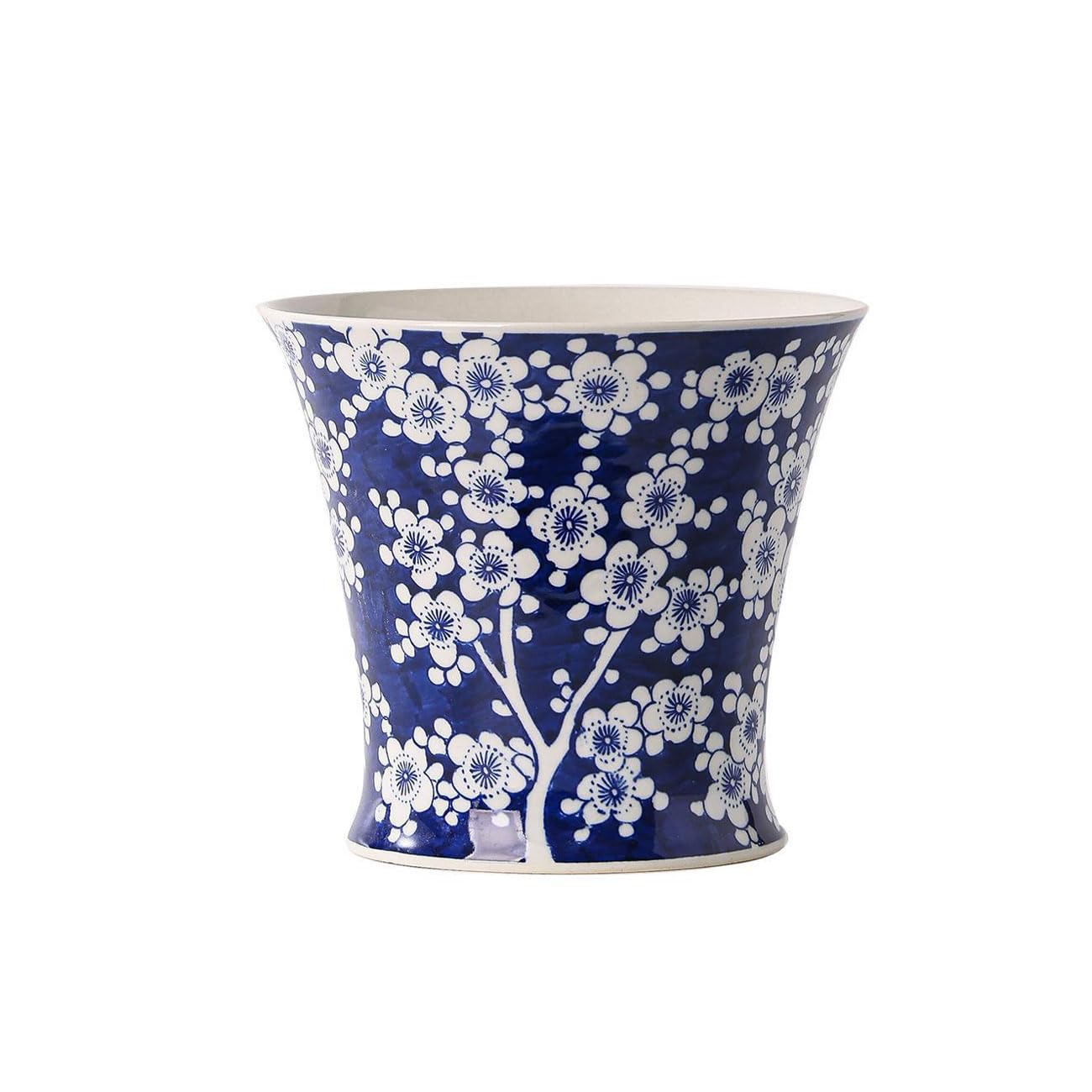 DFGHNBVC Blue And White Porcelain Flowerpot Succulents Planter Container Garden Pots Chinoiserie Planter Room Decor Small Plants Vase Water Lily Small Container Ceramics Office,White-no hole
