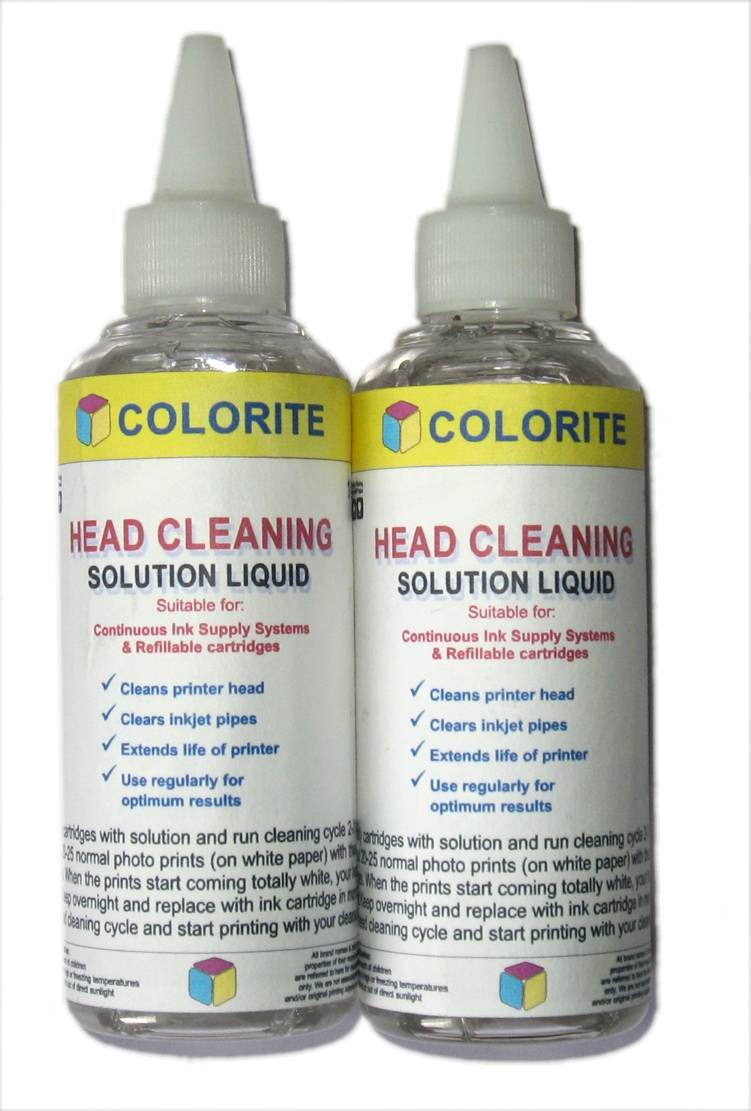 Colorite Head Cleaning Liquid Solution 100 ML x 2 Bottles (All Inkjet
