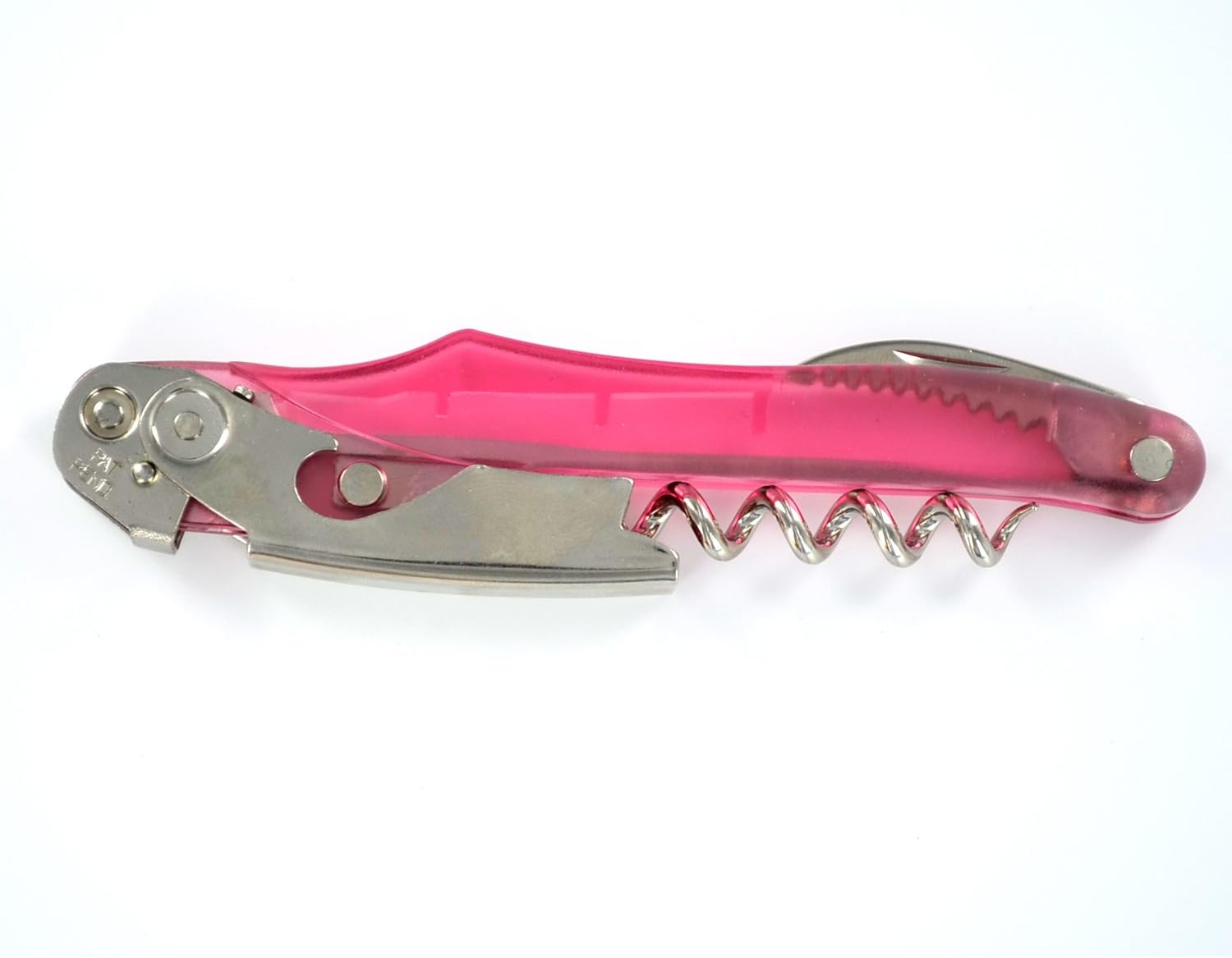 FAR0104TRPINK Transparent Pink Syncro Double Axis Waiters Corkscrew