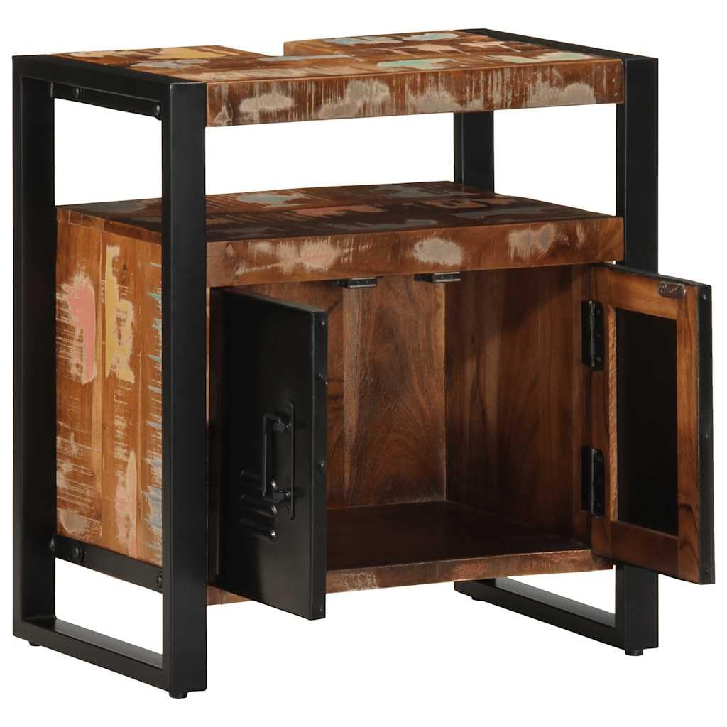 vidaXL Szafka pod umywalkę łazienkową 55x35x60cm lite drewno odzyskane, szafka pod umywalkę łazienkową, toaletka łazienkowa ..., meble łazienkowe