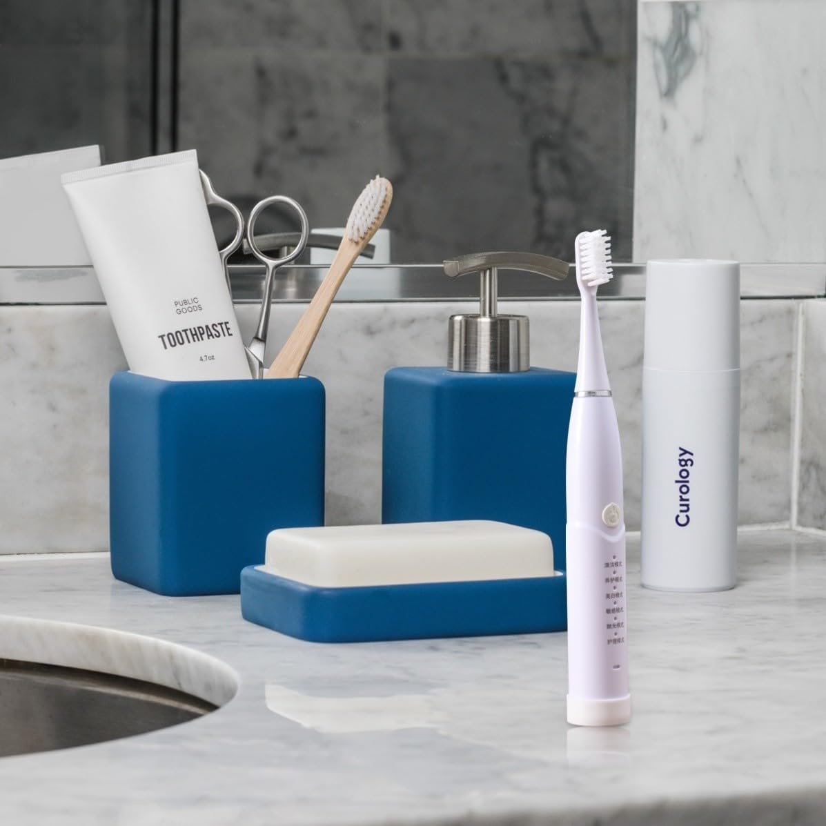 SHINEOFI Smart Electric Toothbrush USB Rechargeable with 4 Brush Heads