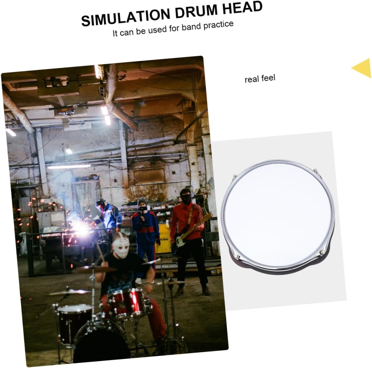 Hemoton 1pc Dumb Drum Pad for Beginners Mute Practice Pad Lightweight Portable Easy to Use for Percussion Training White