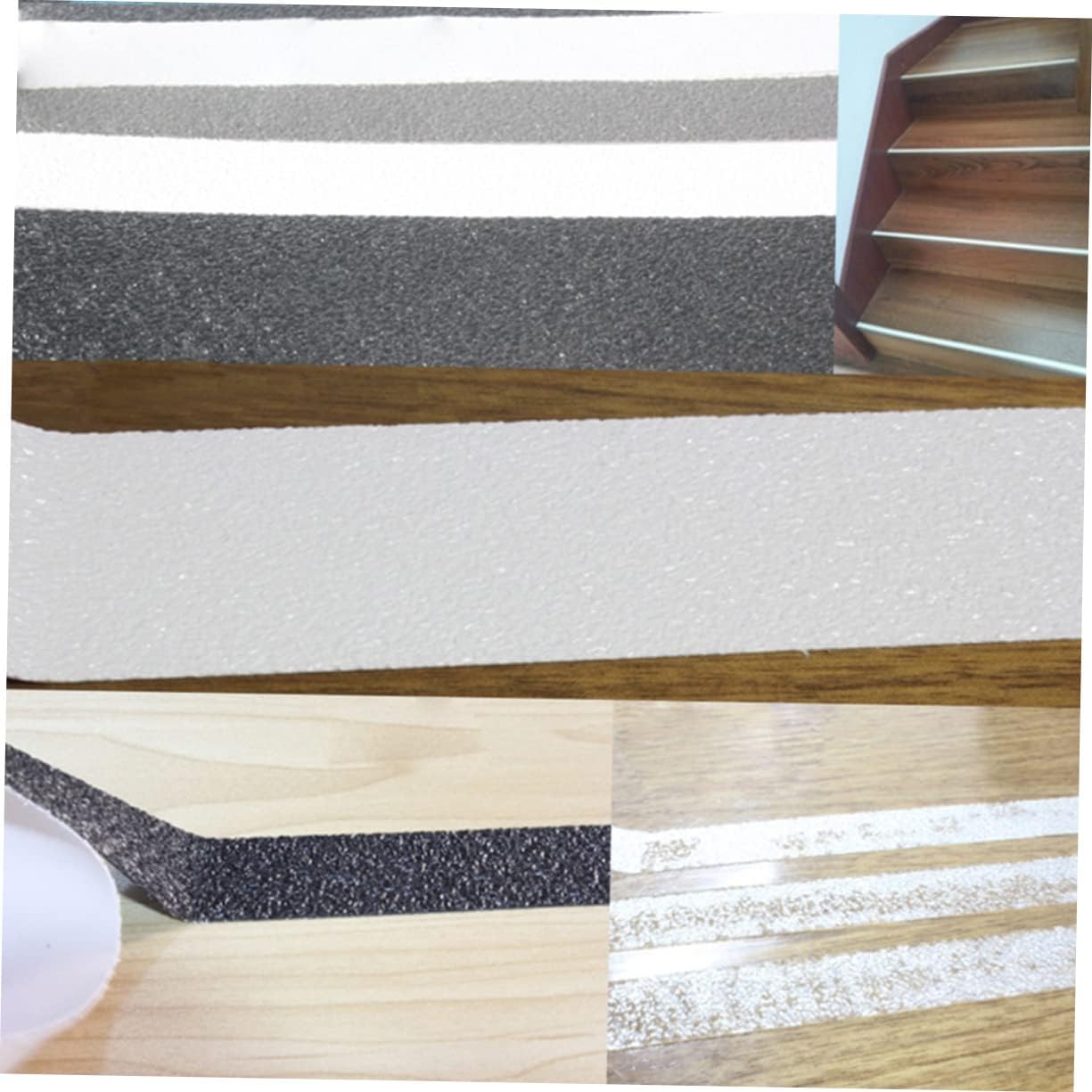 WOONEKY Transparent - Bath Safety Strips for Showers Bathtubs Stairs and Floors Non- Adhesive Stickers to Prevent and Falls Bathrooms