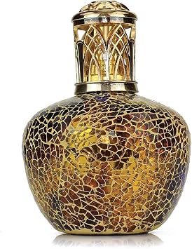 ASHLEIGH & BURWOOD | Fragrance Lamp -Tropical Sunset | Large | Over 40 Minutes Burn Time| Hand Crafted | Gold