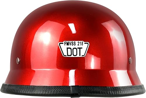 Miniatura 3 de Casco de motocicleta de estilo alemán, casco de media cara para adultos con cara abierta aprobado por DOT, casco genial para motocicleta, crucero y