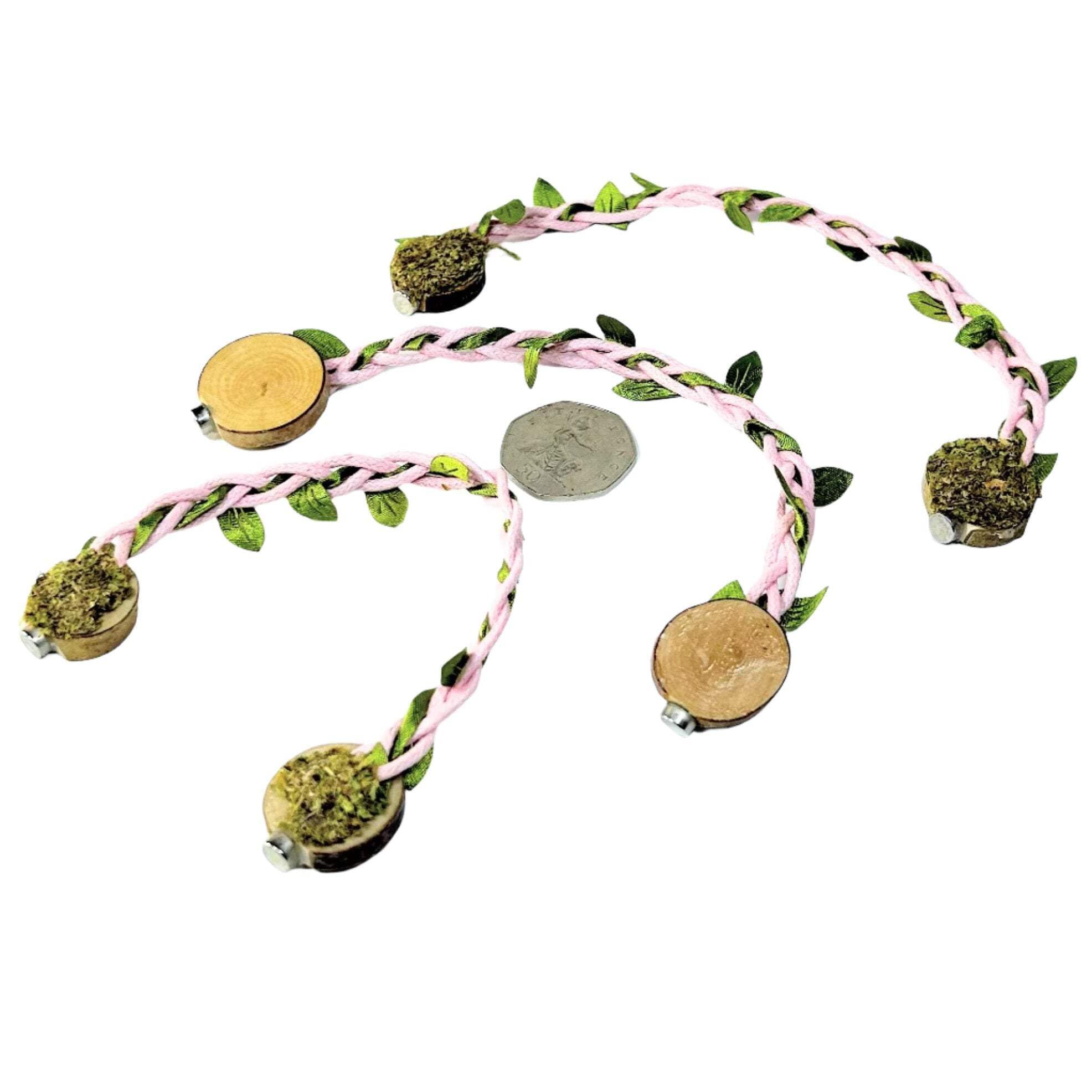 Opus Vita Jumping Spider - Rope bridges with Twine - Spider Enclosure Decor - Professionally made to cleverly attach to your Insect Enclosure Natural Twine/Green Single — view 6