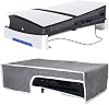 ATURIKAPS5 PRO Horizontal Stand Cover Set with 4 USB Hub Ports |PS5 PRO With Dust Prevention Cover Heat Dissipation & Stable Design Recommended for those dissatisfied with the genuine stand Compatible with discdigital version Storage & Protection Dust Cover Gray