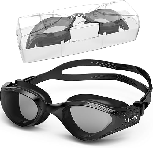 Gafas de natación unisex para adultos, polarizadas, para hombres y mujeres, antivaho a prueba de fugas, visión clara bajo el agua