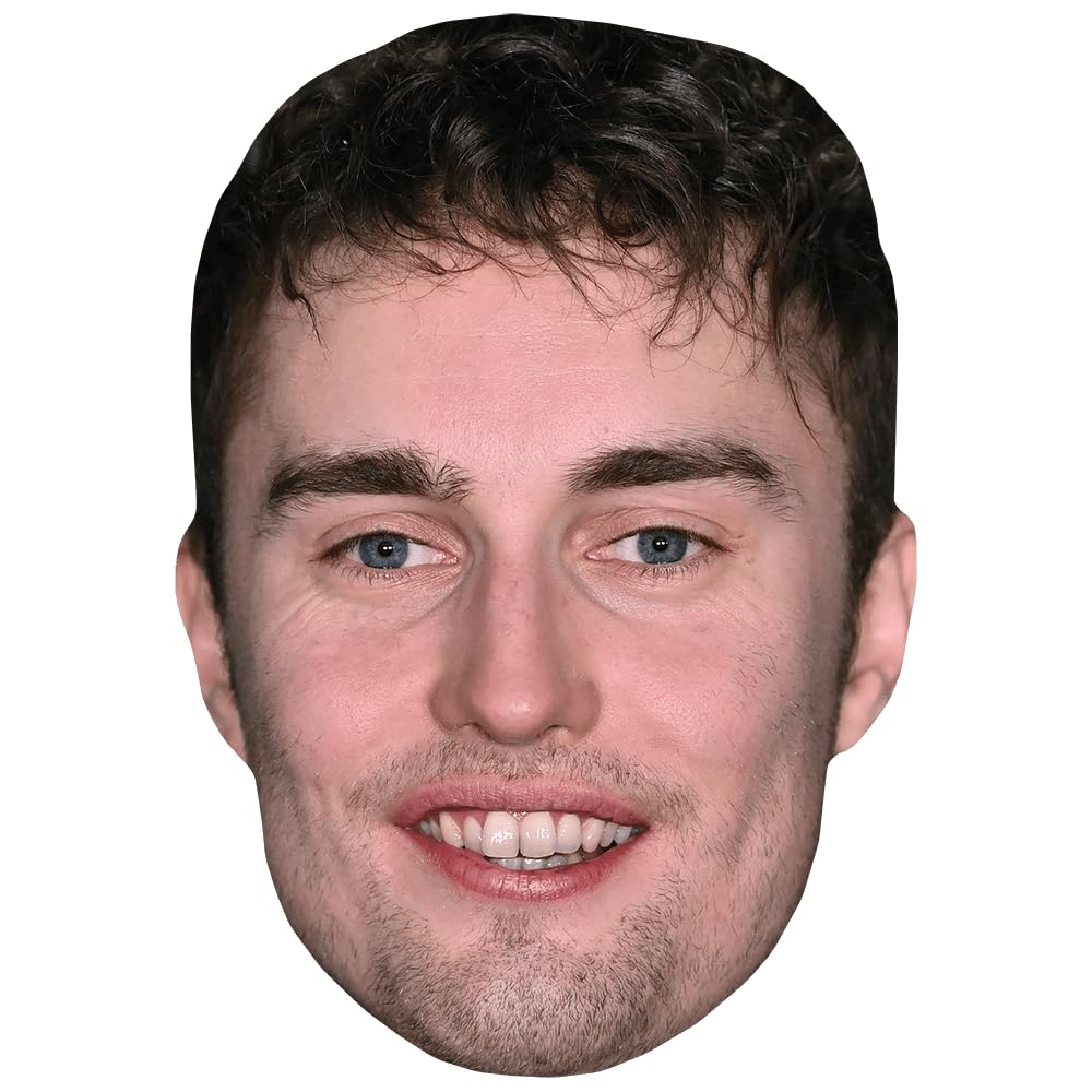 Sam Fender (Stubble) Celebrity Mask, Flat Card Face, Fancy Dress Mask