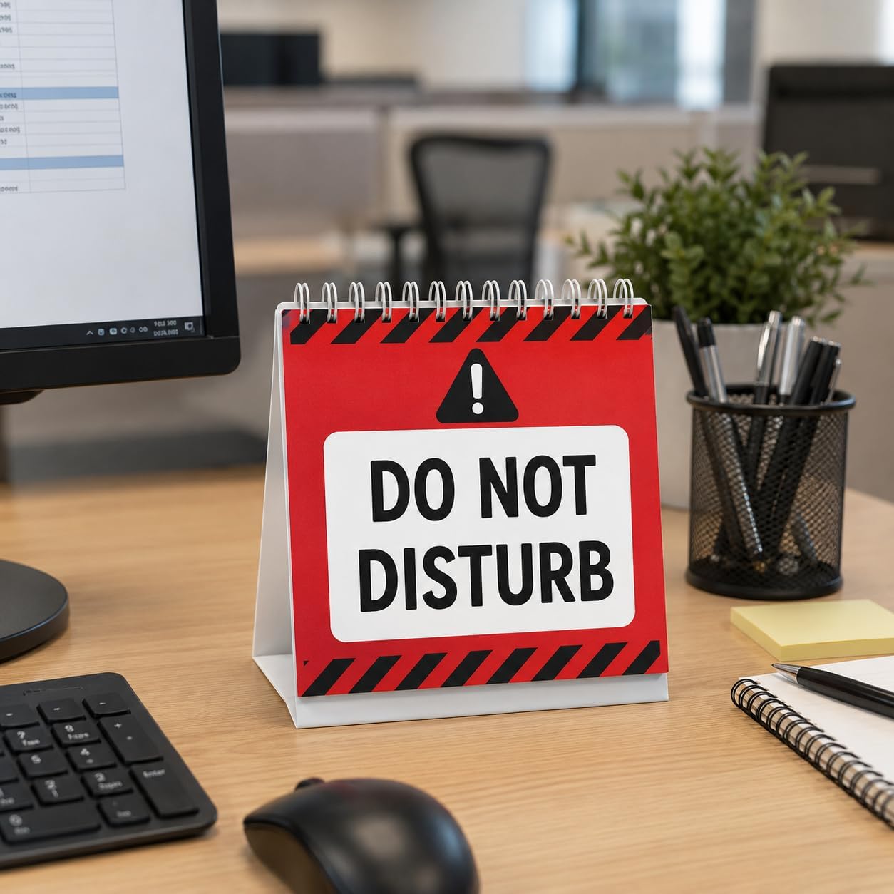 Funny Desk Signs with 33 Flip-Over Messages, Funny Office Signs