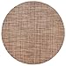 Brown/Tan Wipeable Charger-Center Round Placemat