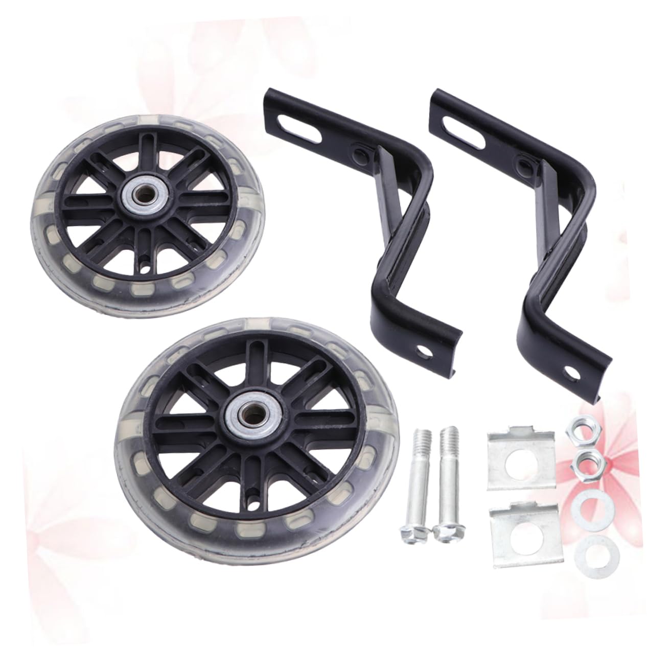 Gogogmee Silent Training Cycling Wheels Flashing Auxiliary Wheel for Boys and Girls Bike Accessories 18 Inch Bracket