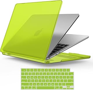 IBENZER Compatible with M2 2023 2022 MacBook Air 13 inch case, Model A2681, Hard Shell Case&Keyboard Cover for New M2 Mac Air 13.6 in with Touch ID, Avocado Green, CA-AT13-KK-AVGN+1