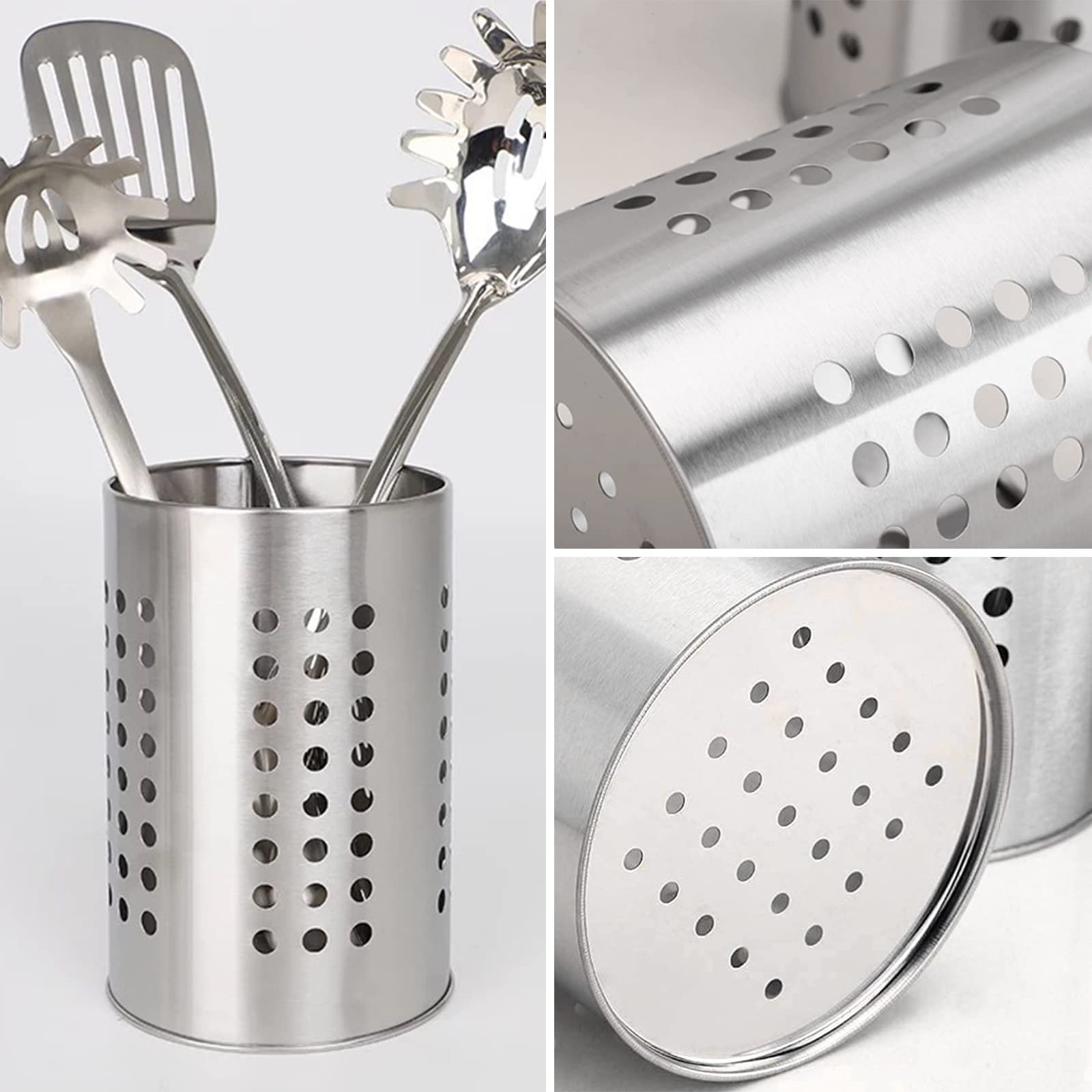 JAWAI Besteckständer Küche - Abtropfkorb Mit Tragegriff Für Messer Gabel Löffel