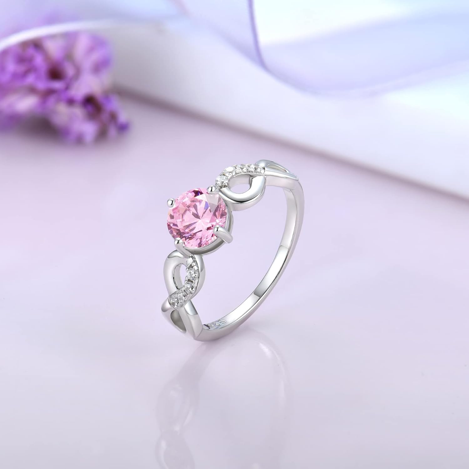 STARCHENIE Infinity Promise Ring for Women 925 Sterling Silver Engagement Wedding Band Anniversary Jewelry Size 5-10