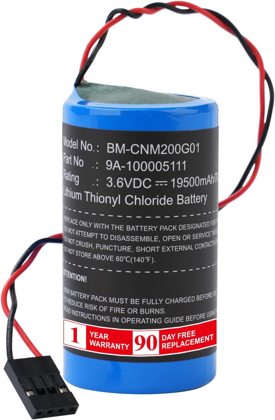 Updated 19500mAh Haliburton 700 Flow Meter 99143283 9A-100005111 MV-100005111 LS33600-CN1 Battery Replacement for Cameron Nuflo MC-II Plus EXP MC-III Plus Flow Analyzers MC-II Plus