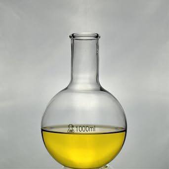 TN LAB 1L Flat Bottom Boiling Flask Thick Wall Borosilciate Glass 1000ml 1L