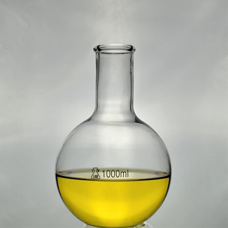 TN LAB 1L Flat Bottom Boiling Flask Thick Wall Borosilciate Glass 1000ml 1L