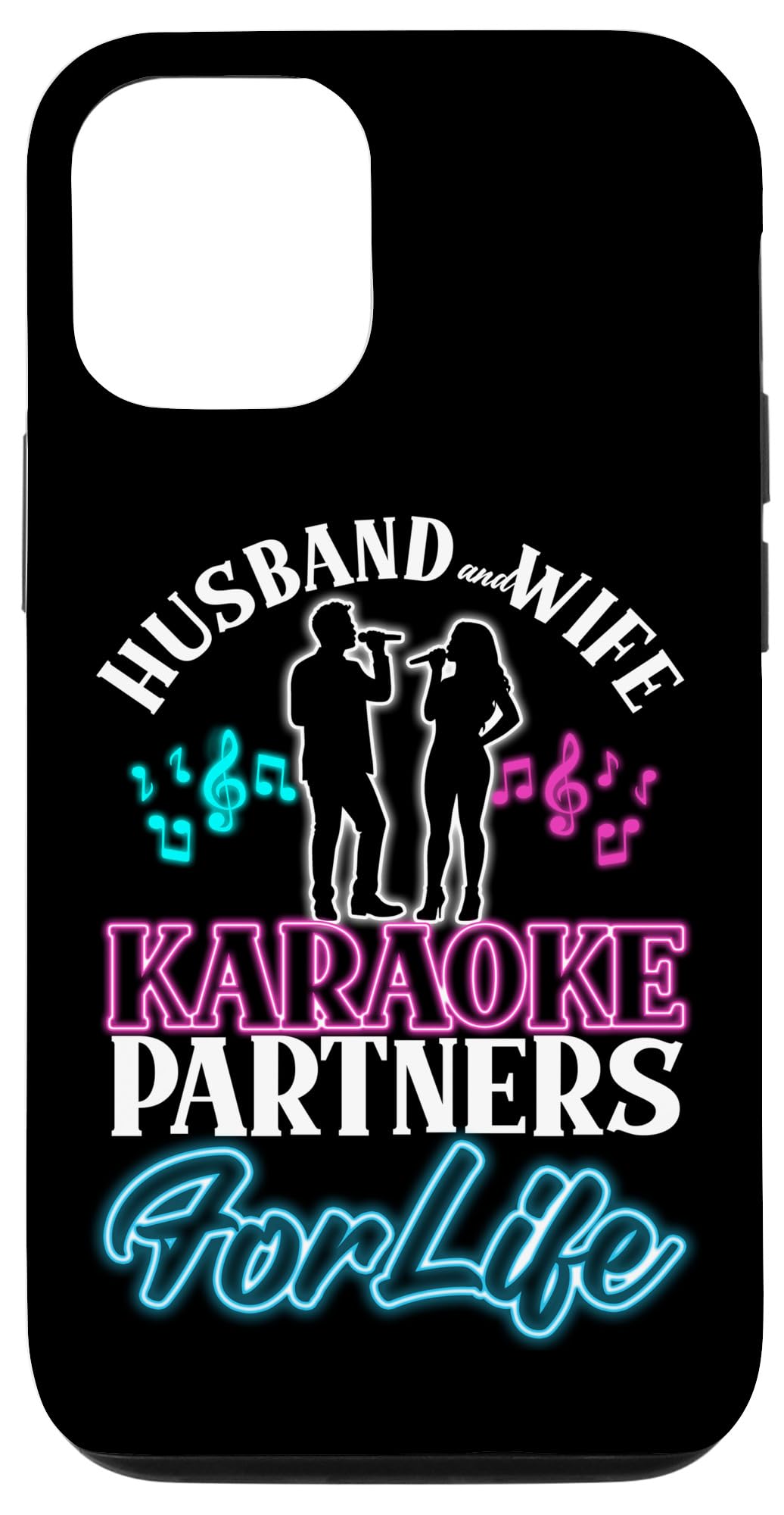 iPhone 15 Karaoke Singer Husband Wife Marriage Wedding Husband & Wife Case