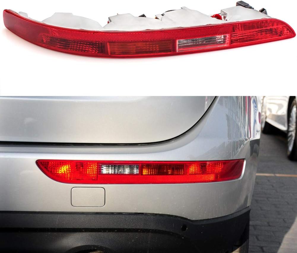 Clidr Rear Bumper Reflector Passenger Side Tail Light Lower Tail Lamp Stop Brake Light for Audi Q5 2.0T 2009 2010 2011 2012 2013 2014 2015 (Passenger side right)