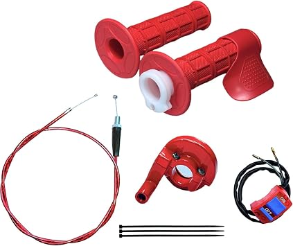 7/8 22mm Twist Throttle Accelerator Handle Grips for Mini Bike Coleman CT200U CT100U Baja MB200 Warrior DB30 Doodle Bug Massimo Trailmaster Motovox Monster 79cc 97cc 100cc 196cc 2.5hp 6.5hp