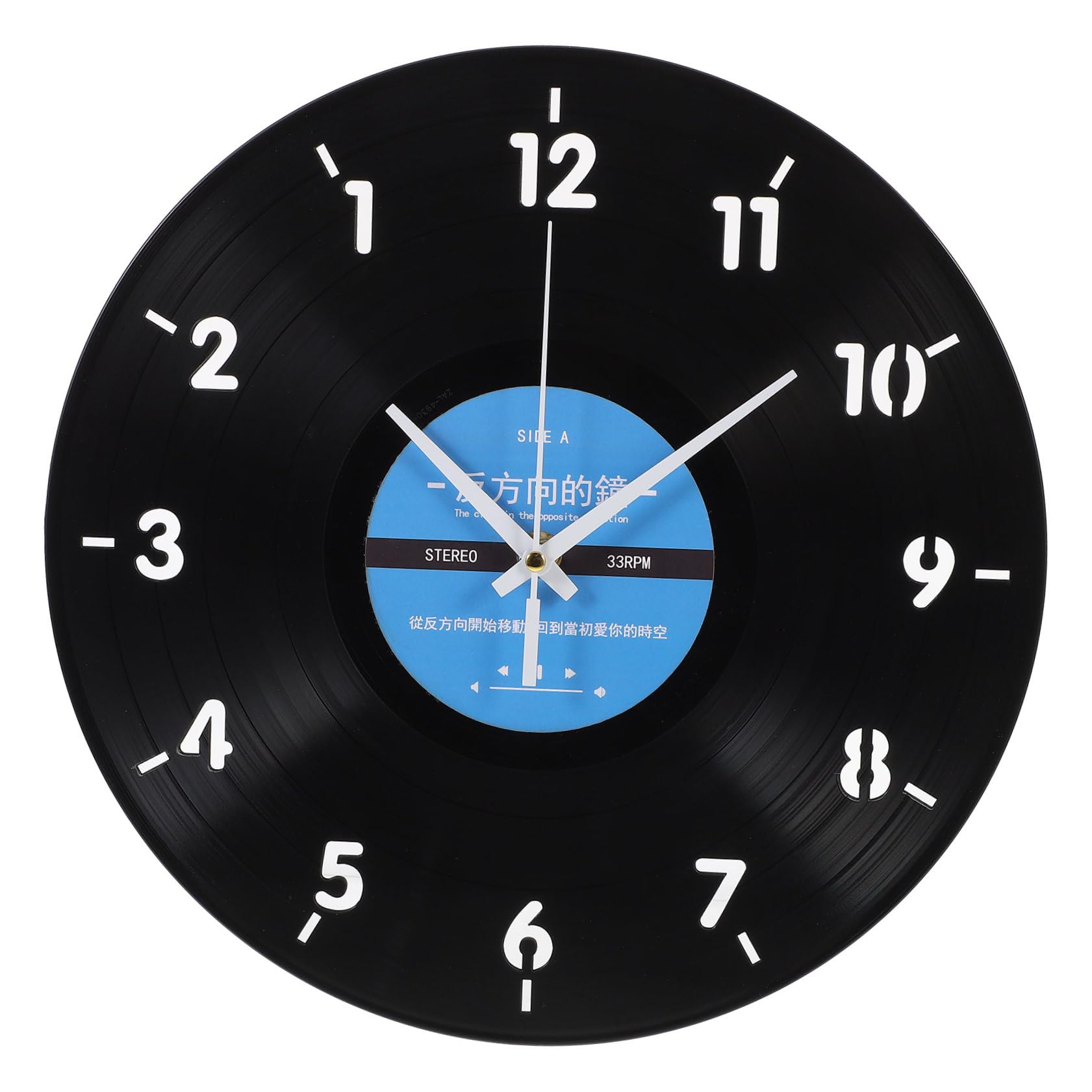 Horloge murale inversée en verre synthétique design rétrograde pour salon