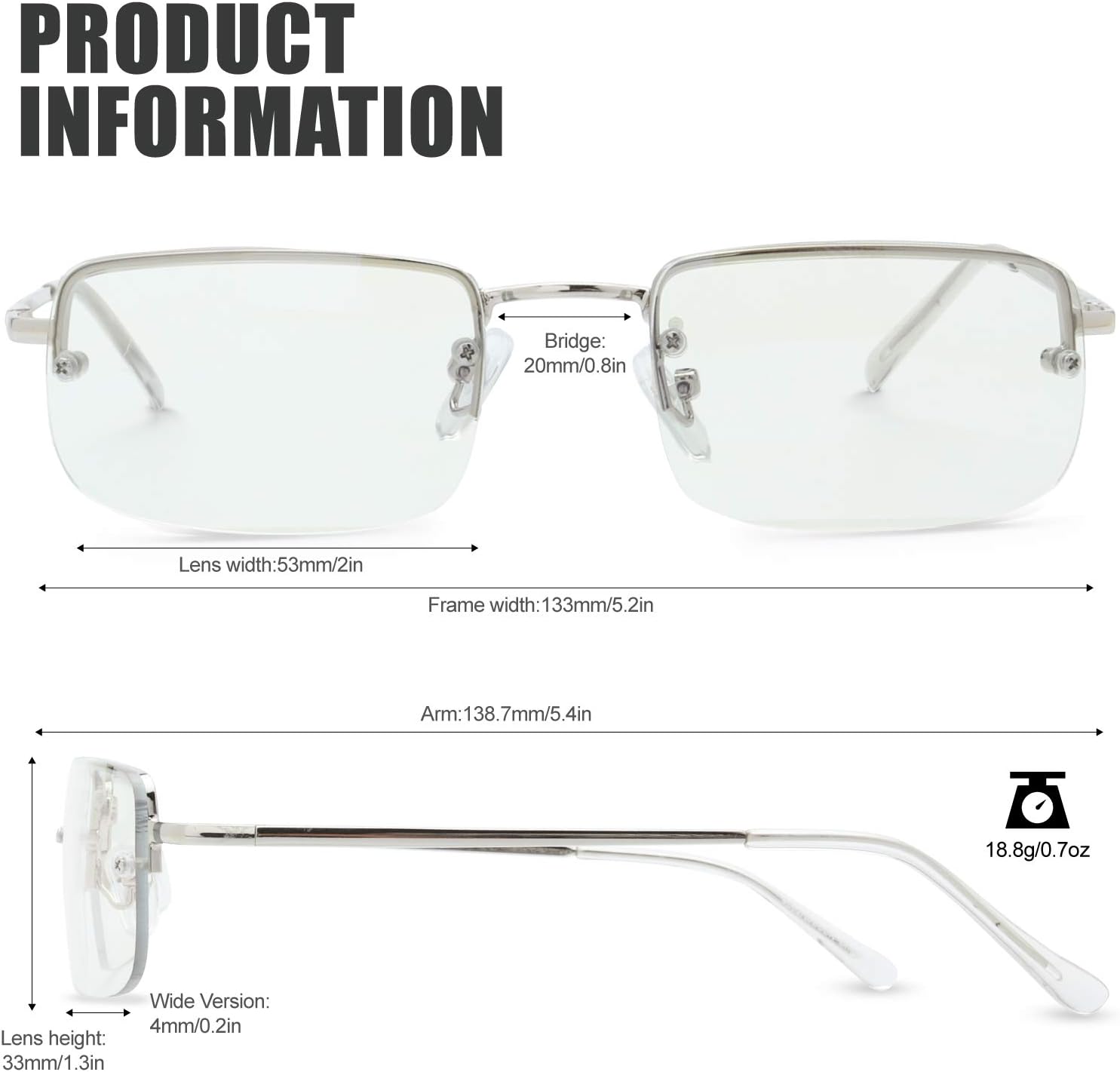 The Fresh Minimalist Small Rectangular Sunglasses Clear Eyewear - Exquisite Packaging - Image 6