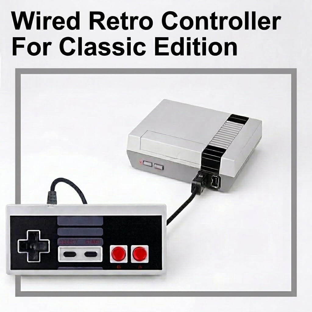 acisan Retro Game Mini Controller - Classic Style Gamepad (2-Pack), 10 Feet Long, Perfect for Classic Games 5 61XfAlaUoTL. SL1024