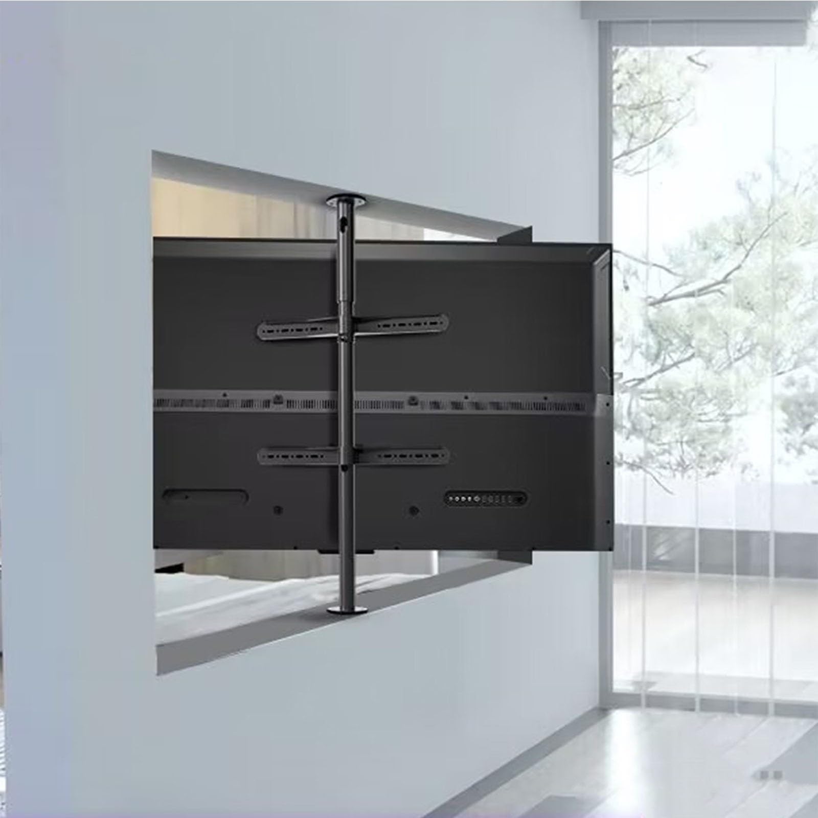Obracana o 360 stopni ramka pod telewizor, obrotowa, obrotowa, do telewizorów płaskich i zakrzywionych 32-75", udźwig do 45 kg (200-295 cm)