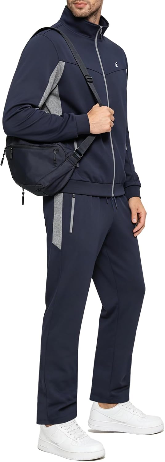 Little Donkey Andy Men's Tracksuit Sweatsuits 2 Piece Set Athletic Jogging Gym Full Zip Sets Sweat Track Suits for Men