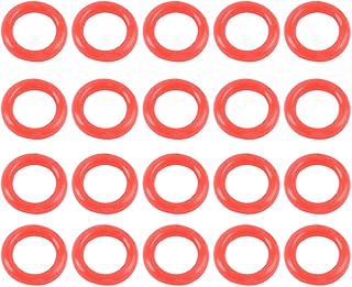 Abaodam 24pcs Arrowhead Rubber Non- Slip Ring Prevent Loosening Arrowhead All Head Archery Equipment Archery Accessories (Red)