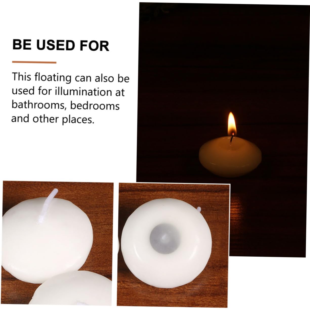 HOLIDYOYO 100pcs Floating Wedding Candles Spherical Decor for Parties Receptions Festivals Smokeless Dripless Wax Candles for Romantic Centerpieces