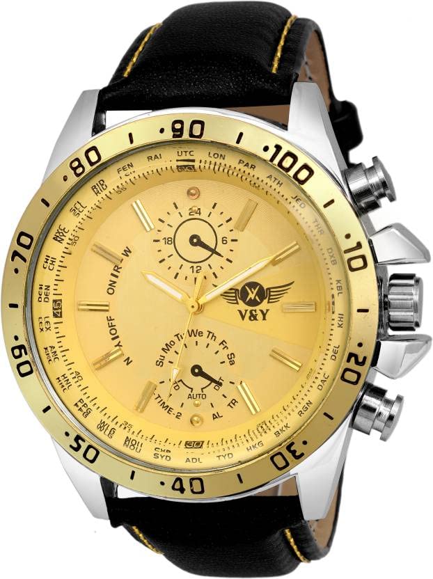 V&Y Exquisite White Analogue DIAL with Black Leather Strap Watch for Boys (B0B1YXFBPT) Amazon Price History, Amazon Price Tracker
