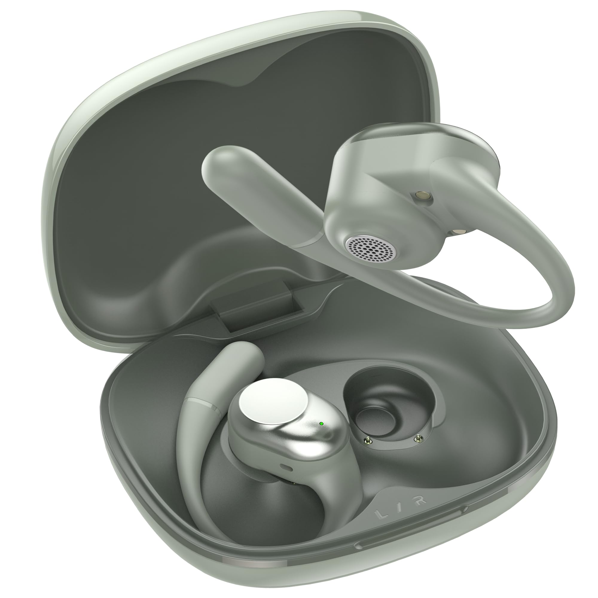 truke Newly Launched Buds Freedom Open Ear Wireless Earbuds with PureVoice⢠Technology, 16mm Beryllium Speaker, 60H Playtime, Quad Mic for Crystal-Clear Calls, Fast Charging, BT 5.4 (Mint Green)