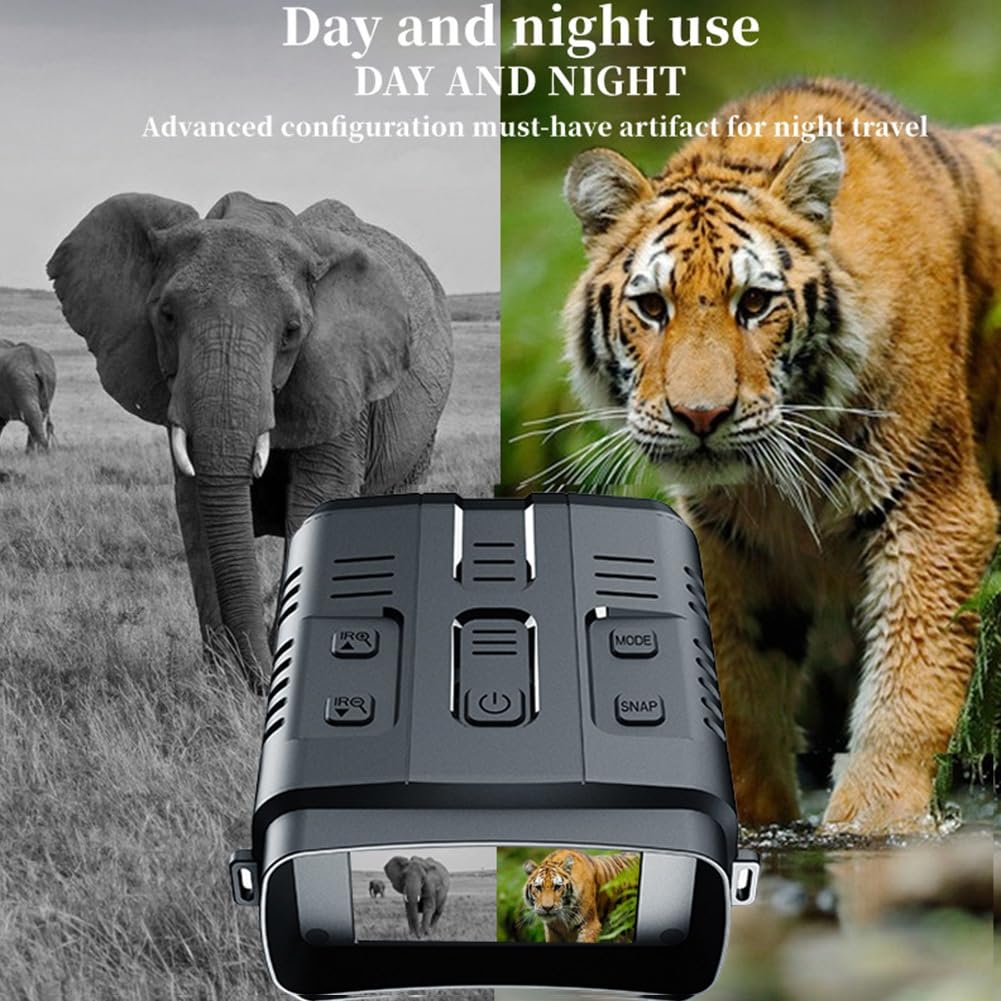 N009 4K HD Prismáticos Visión Nocturna Infrarrojos 2160P HD Outdoor Camping Caza Gafas de Visión Nocturna Día Doble Uso 800M Duradero Fácil Instalación