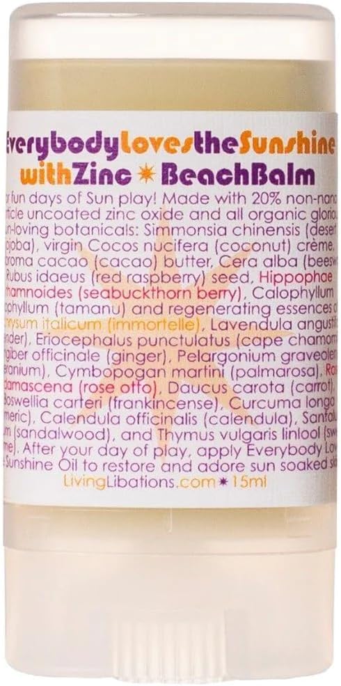 Organic Everybody Loves The Sunshine Beach Balm With Zinc | Natural, Wildcrafted Clean Beauty (.5 oz | 15 ml)
