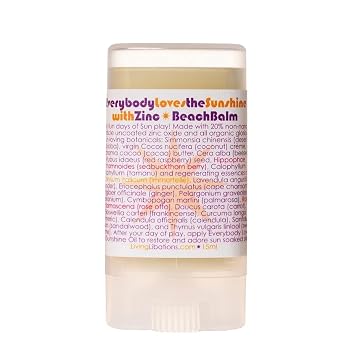 Living Libations - Organic Everybody Loves The Sunshine Beach Balm With Zinc | Natural, Wildcrafted Clean Beauty .5 oz | 15 ml