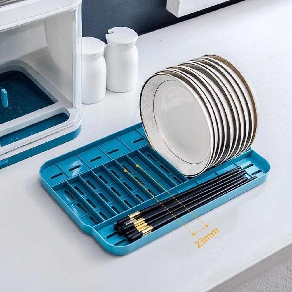 Geschirrabtropfer für die Küche Geschirr-Aufbewahrungsbox, Küchenaufbewahrung, Geschirr, Abtropfschale, Gestell mit Deckel, Haushalts-Kunststoff, kleiner Schrank-Organizer, Regal, Utensilienhalter