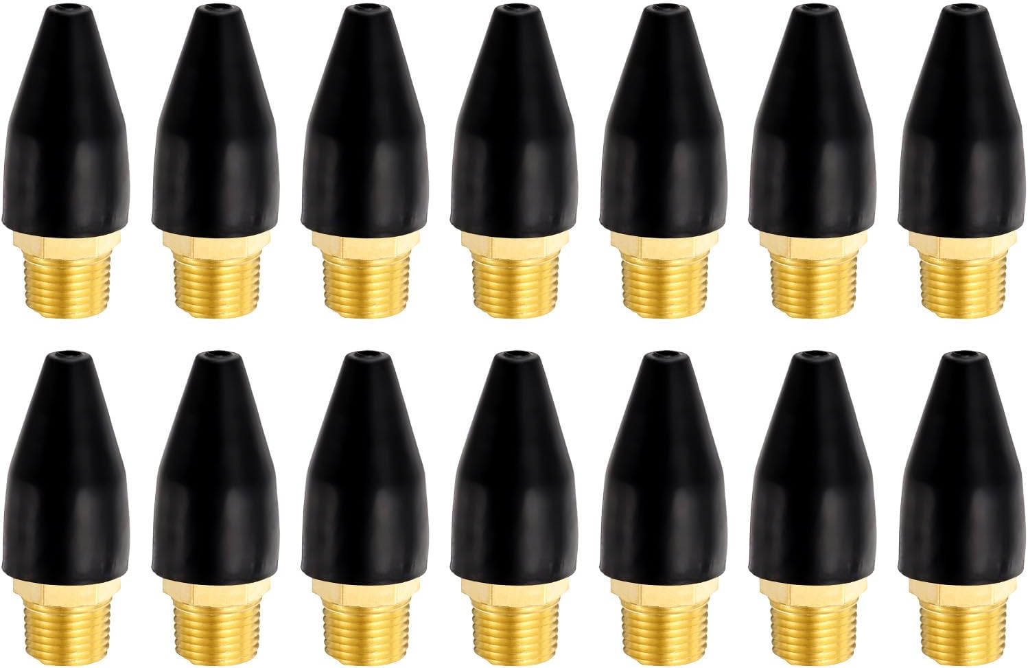 HARFINGTON 12pcs Air Nozzle Tip 1/8" Rubber Blow Gun Tip for Air Blow Guns Tool Parts & Accessories, Black