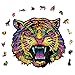 HALOVIE Holzpuzzles Wooden Puzzle Tiger Puzzle Bunt Einzigartige Tierform Holz Puzzles Spielzeug Puzzleteile Holzpuzzle Erwachsene und Kinder ab 6 Jahre, Familienspielsammlung Puzzlespiel