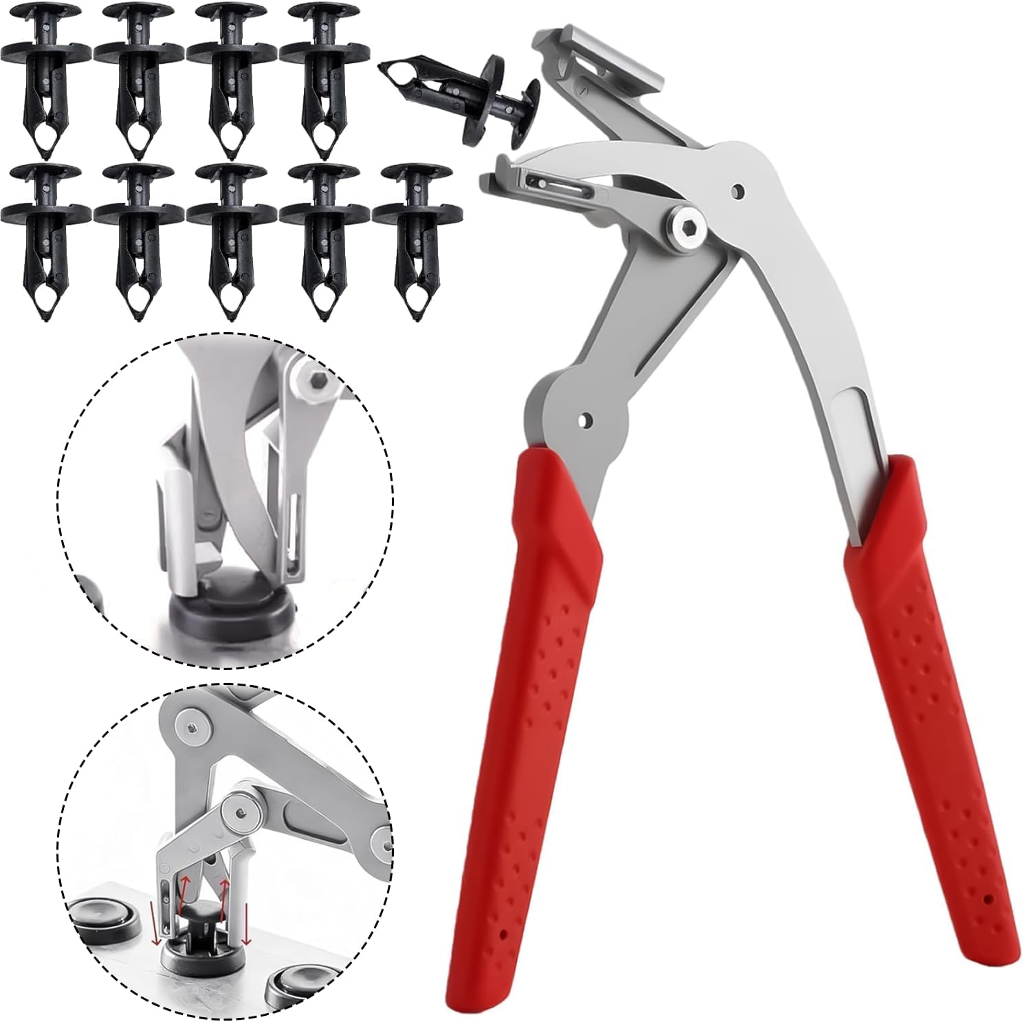 Car Clip Pliers, Panel Clip Removal Tool, 2026 New Professional Auto Clip Removal Pliers, Easy to Remove Fasteners, Clips, Buckles, and Rivets, Open The Panels Effortlessly Without Damage (1*Pc)