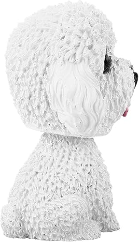 Miniatura 5 de Haosie Figura de perro Bobble Head, juguete de cabezas de bobble, linda figura de cachorro, adorno para tablero interior del automóvil, cabeza de