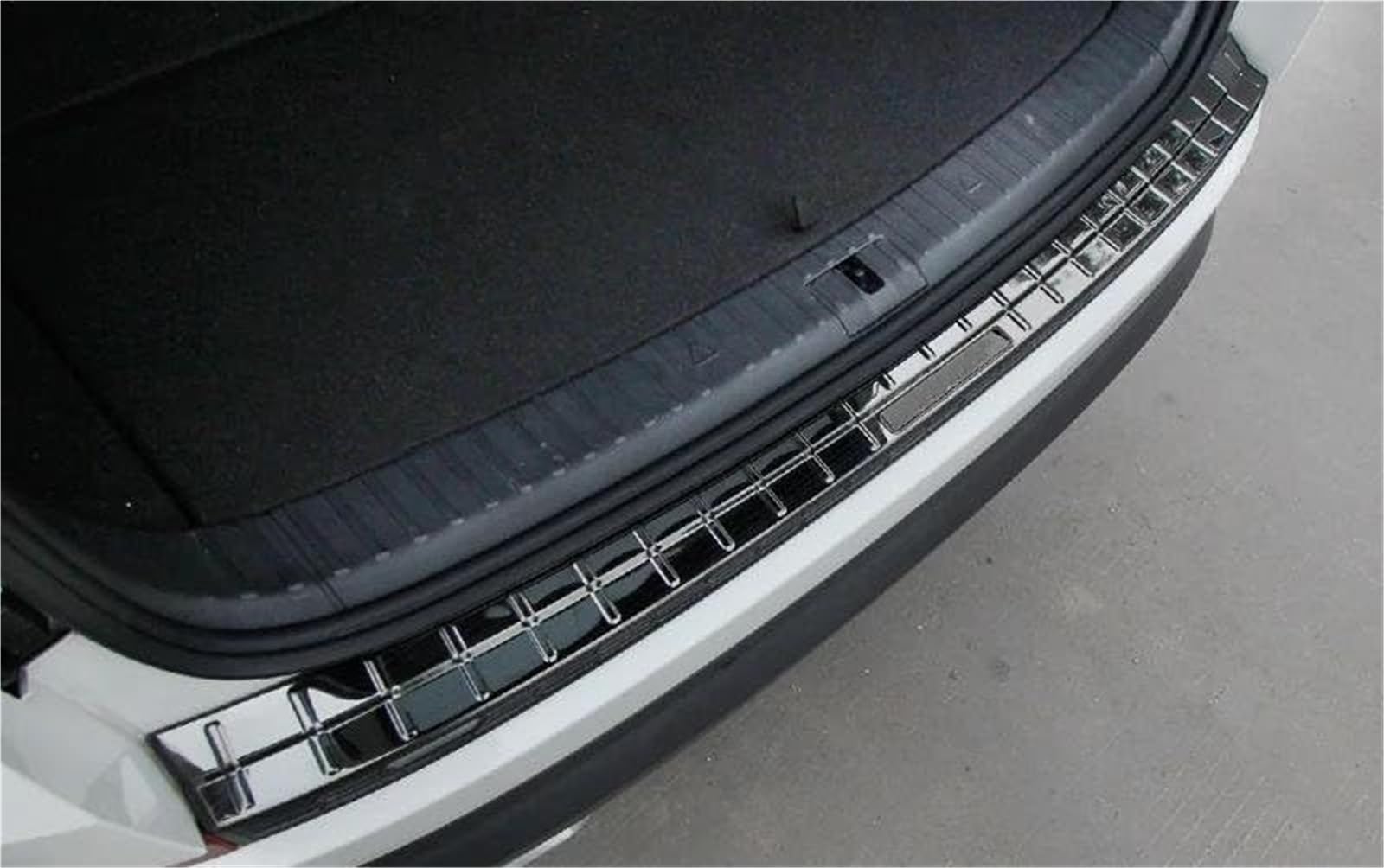 Osłona tylnego zderzaka samochodu tylna płyta chroniąca przed zarysowaniem akcesoria na próg tylnych drzwi, dla Skoda, dla KODIAQ, 2017 2018-2023 Osłona zderzaka samochodowego(BLACK 1)
