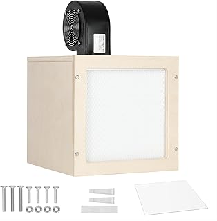 Vikua 12"x12" HEPA Horizontal Laminar Flow Hood Suitable for Clean Air Workspaces - Filtration Level of up to 99.995%, Making It an Ideal Choice for Clean Areas