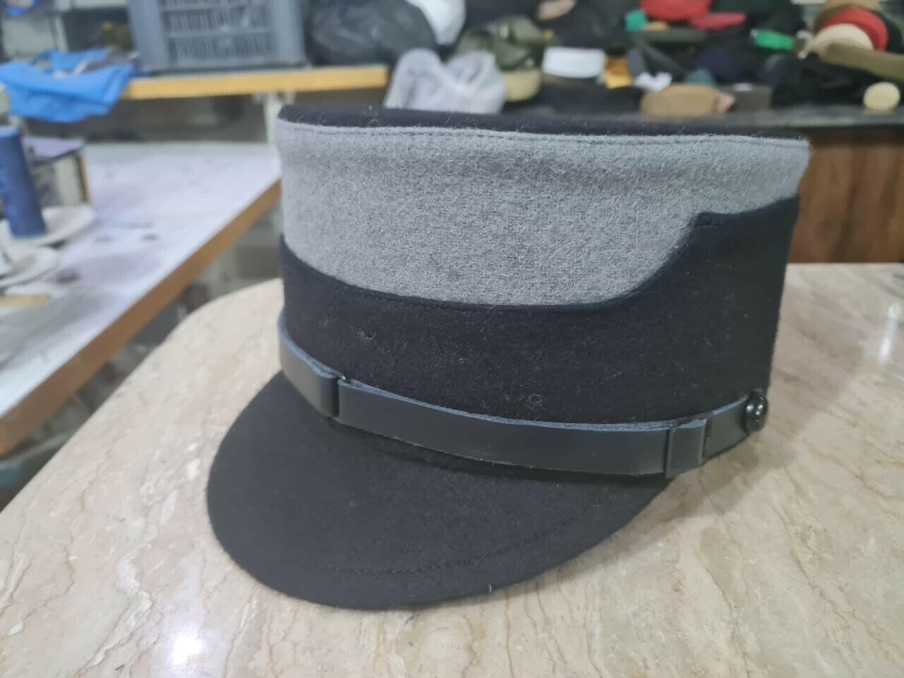 WW2 German SA Kepi Hat, Gray and Black