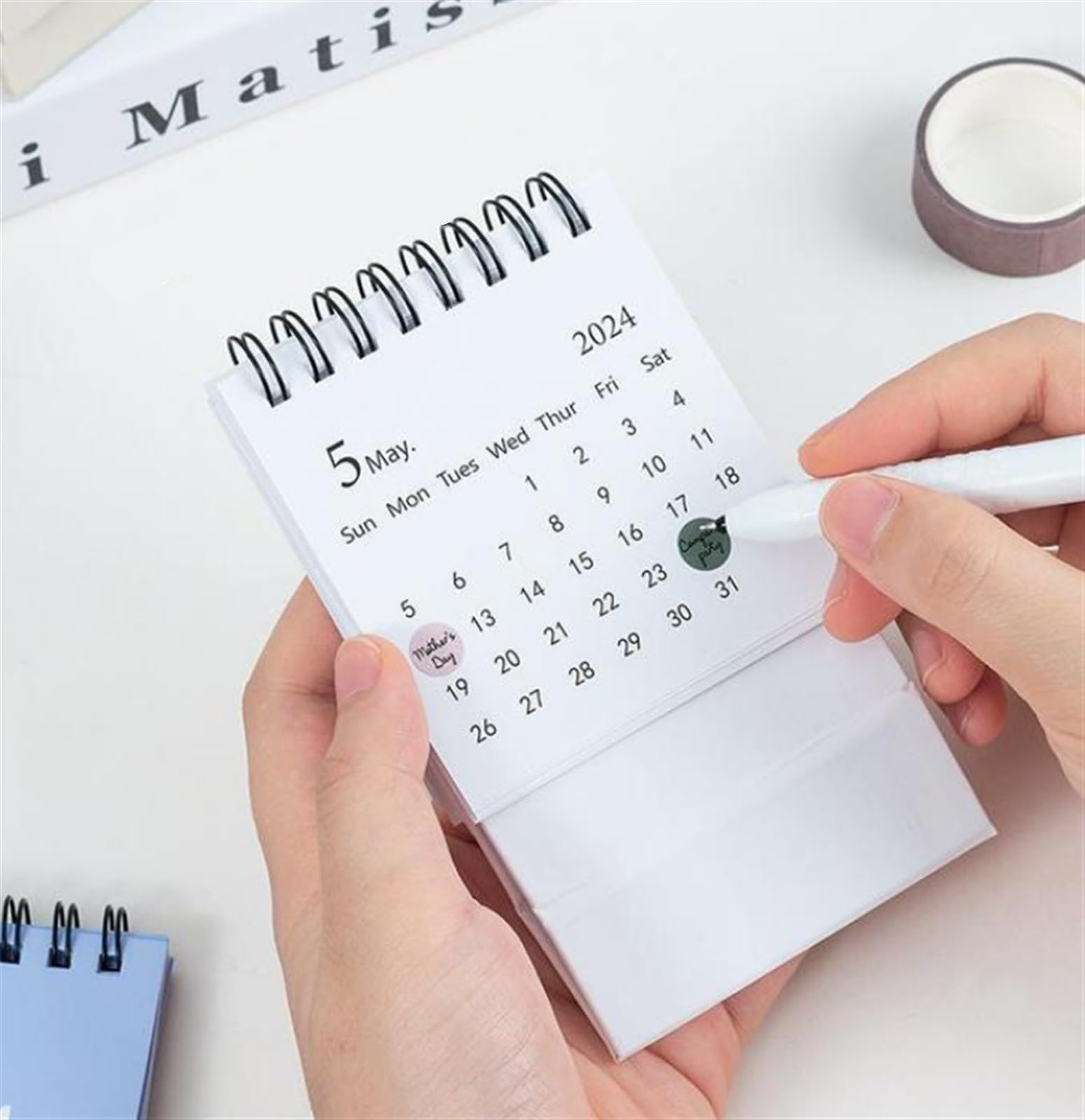 Familienplaner Kalender 2024 6 Stück Mini-Tischkalender 2024, Stehend, Umklappbarer Monatskalender, Tischkalender Für Schule, Büro, Terminplaner Kalender 2024
